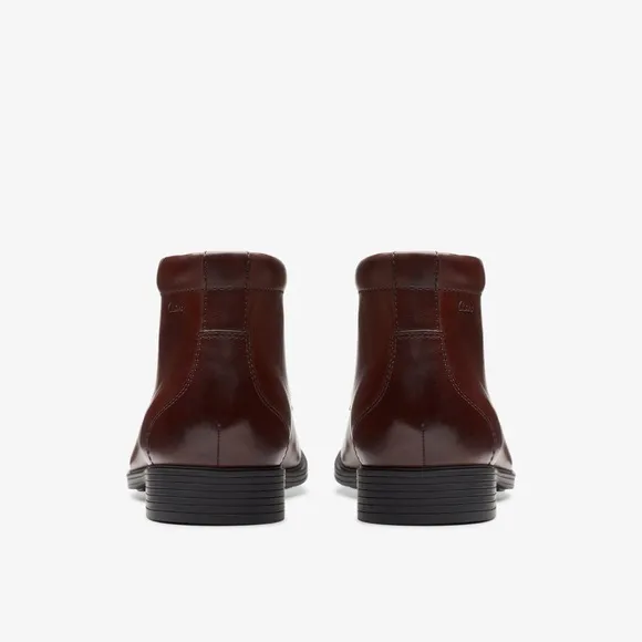 NWT Clark’s Whiddon Mid Mahogany Leather Boots Size 8.5