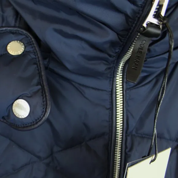 NWT Cole Haan Puffer Down Jacket- with Hood for Cold Weather
