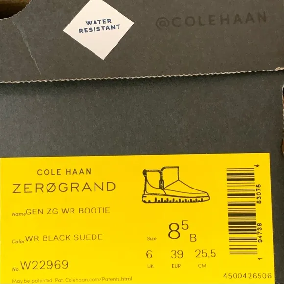 NWT Cole Haan Women’s Generation Zeroground Black Water Resistant Boots  8.5