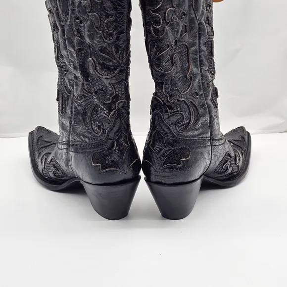 NWT Corral A1070 Women Boots 10M Floral Studded Rhinestones Sequins Tooled Inlay