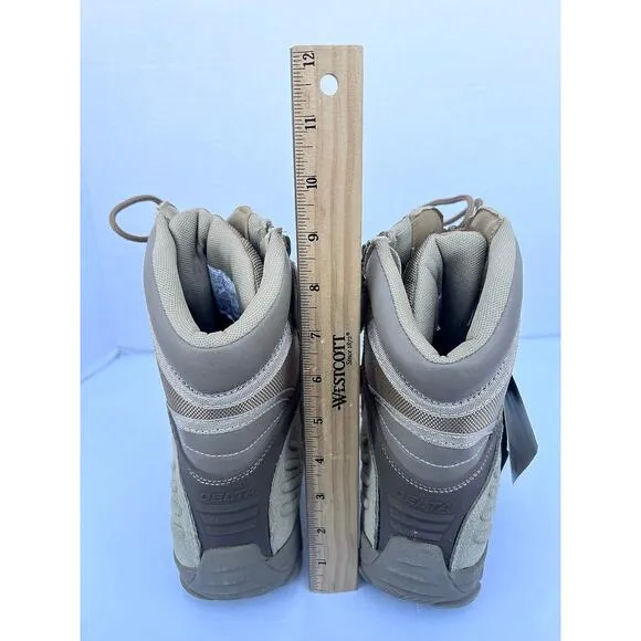NWT DELTA Men Tactical High-Top Waterproof Combat Outdoor Military Beige Boots 9