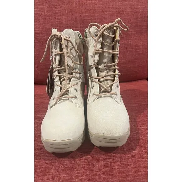 NWT DELTA Men Tactical High-Top Waterproof Combat Outdoor Military Beige Boots 9
