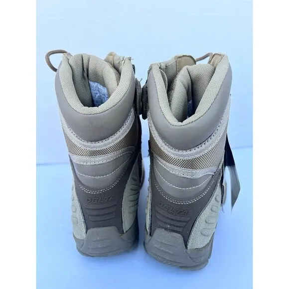 NWT DELTA Men Tactical High-Top Waterproof Combat Outdoor Military Beige Boots 9