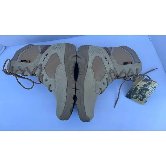 NWT DELTA Men Tactical High-Top Waterproof Combat Outdoor Military Beige Boots 9