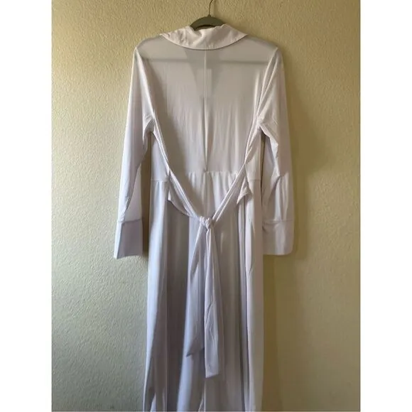 NWT eloquii womens white long sleeve polo midi dress 16