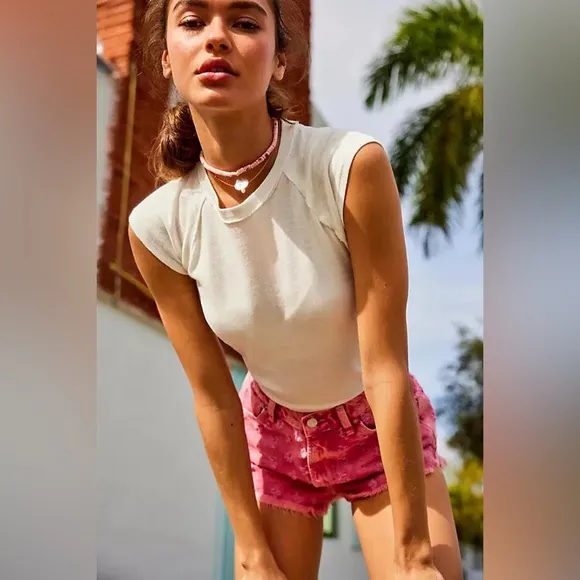 NWT! FP Free People We The Free Mixed Emotions Hi Low Shorts Sz 25/27/28/29/30