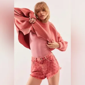 NWT! FP Free People We The Free Mixed Emotions Hi Low Shorts Sz 25/27/28/29/30