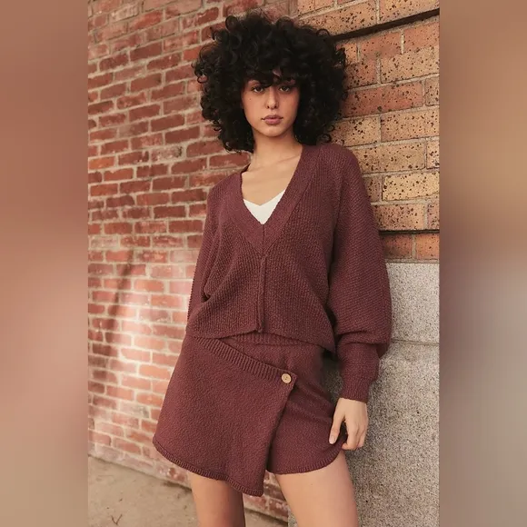 NWT Free People Primavera Skort Set Color: Mocha Size XS