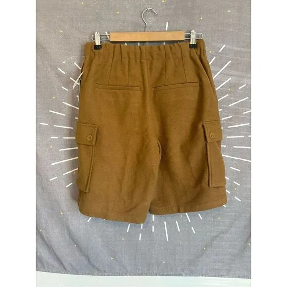 NWT Free People Charli Wool Longline Cargo Shorts