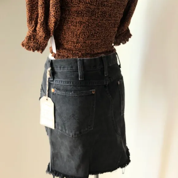 NWT FURST VINTAGE DISTRESSED DENIM SKIRT