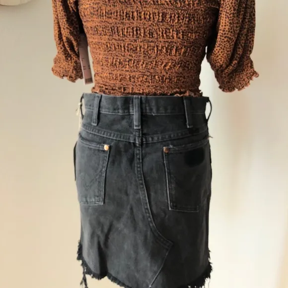 NWT FURST VINTAGE DISTRESSED DENIM SKIRT