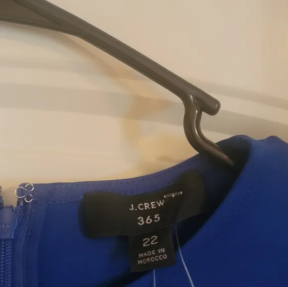 NWT J Crew 365 Cobalt Blue Ruched Sleeveless Dress Size 22