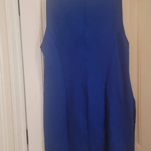 NWT J Crew 365 Cobalt Blue Ruched Sleeveless Dress Size 22