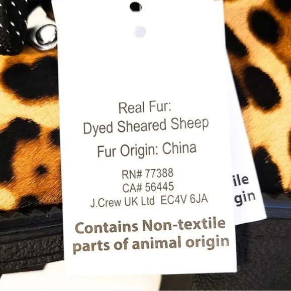 NWT J. Crew NORDIC Leopard CALF Hair HIKER Boots