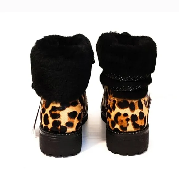 NWT J. Crew NORDIC Leopard CALF Hair HIKER Boots