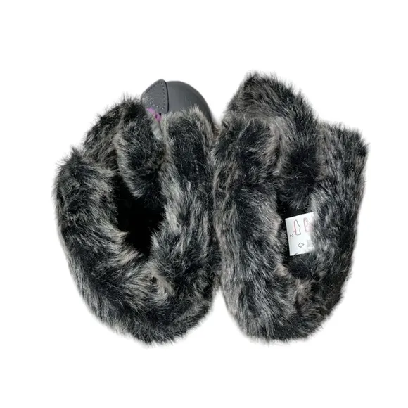 NWT Kamik Winter Boots Furry Top Gray Purple Waterproof Snow Big Kids sz 6 NEW
