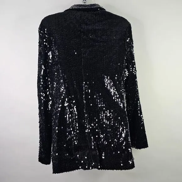NWT Kancy Kole Black Sequin Short and Blazer Set