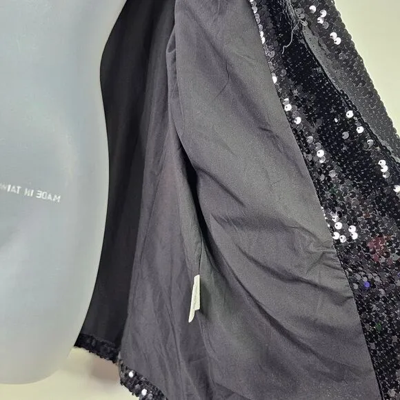NWT Kancy Kole Black Sequin Short and Blazer Set