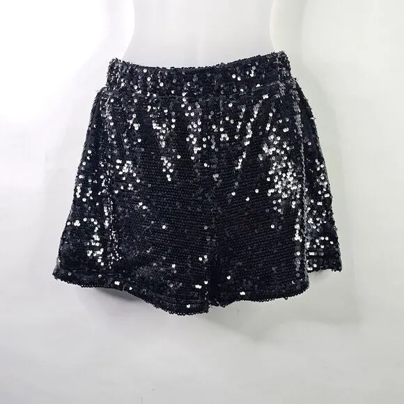 NWT Kancy Kole Black Sequin Short and Blazer Set