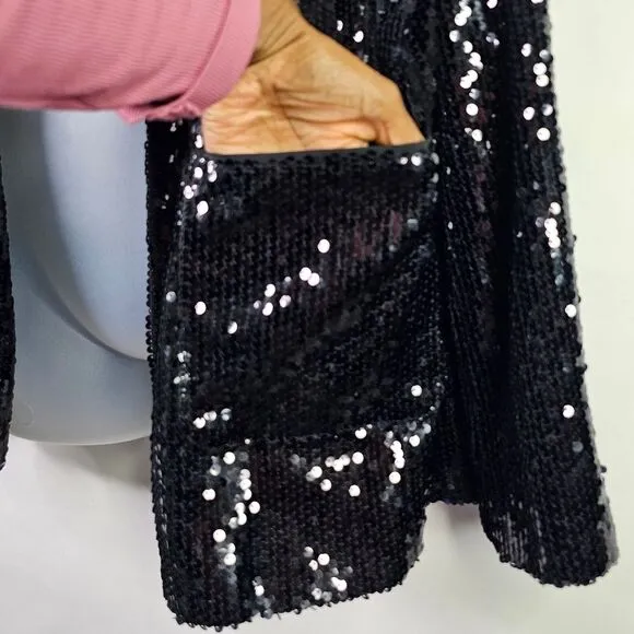 NWT Kancy Kole Black Sequin Short and Blazer Set