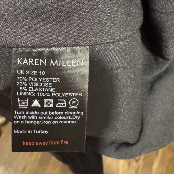 NWT Karen Millen Zip Collar A Line Dress Black Size 6 Office Preppy Career