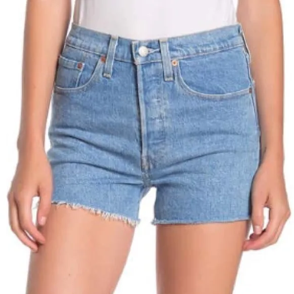 NWT Levi’s 501 High Rise Jean Shorts Tango Stone Blue 29