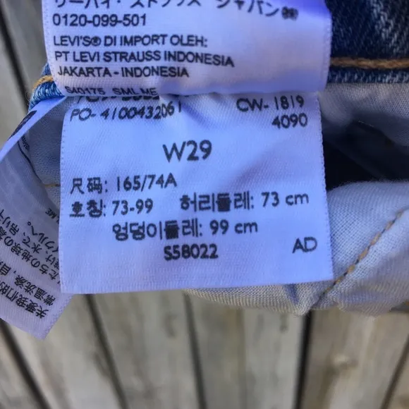 NWT Levi’s 501 High Rise Jean Shorts Tango Stone Blue 29