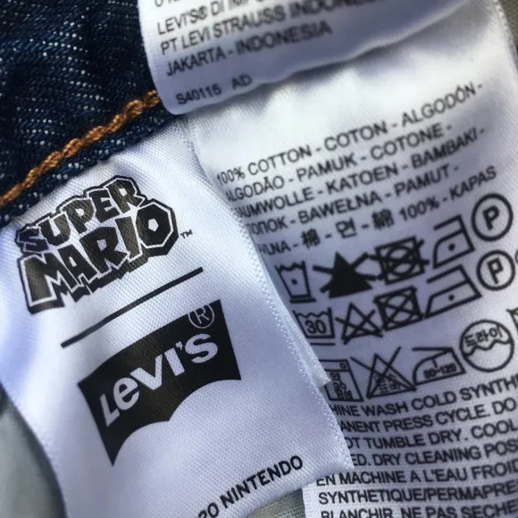 NWT Levi’s X Super Mario 501 Jean Shorts Blue 24