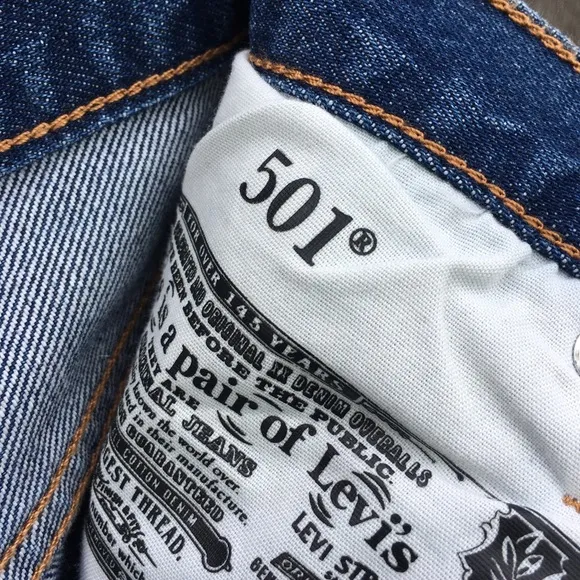 NWT Levi’s X Super Mario 501 Jean Shorts Blue 24