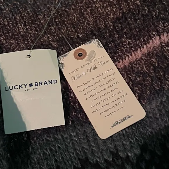 NWT Lucky Brand | Striped Wool Blend | Cardigan Sweater with Front Pockets