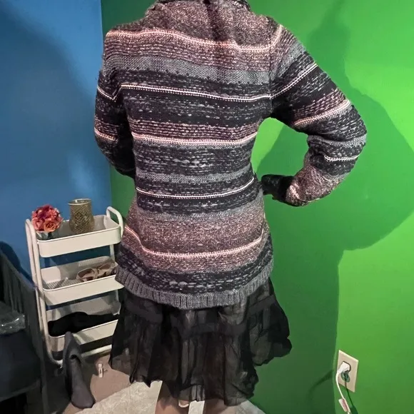 NWT Lucky Brand | Striped Wool Blend | Cardigan Sweater with Front Pockets
