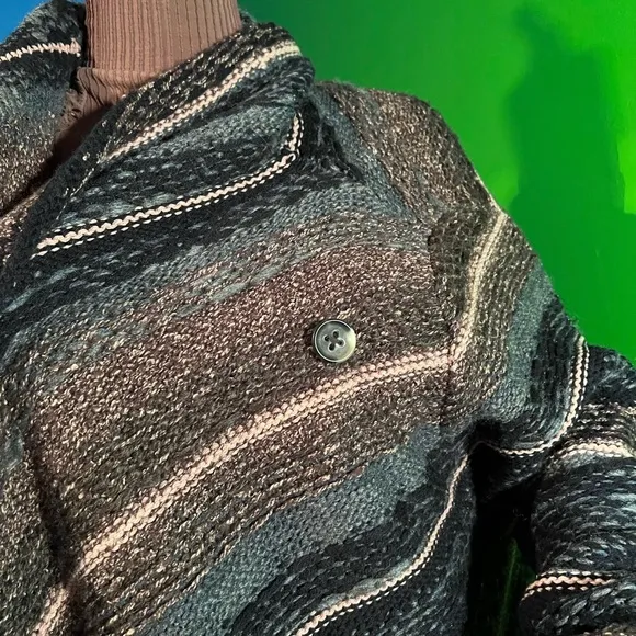 NWT Lucky Brand | Striped Wool Blend | Cardigan Sweater with Front Pockets