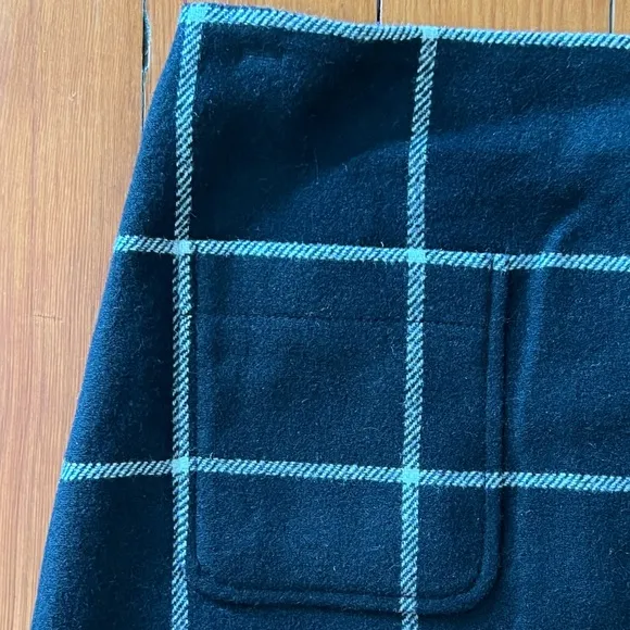 NWT - Madewell Museum Patch-Pocket Mini Skirt in Windowpane - Size 0