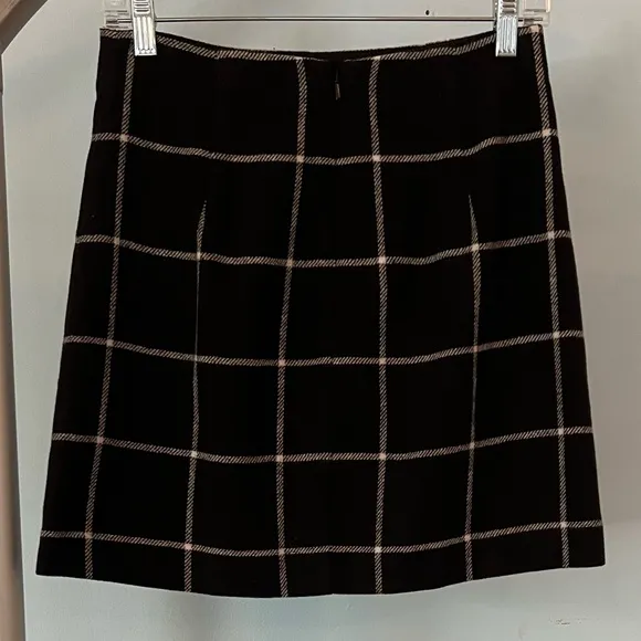 NWT - Madewell Museum Patch-Pocket Mini Skirt in Windowpane - Size 0