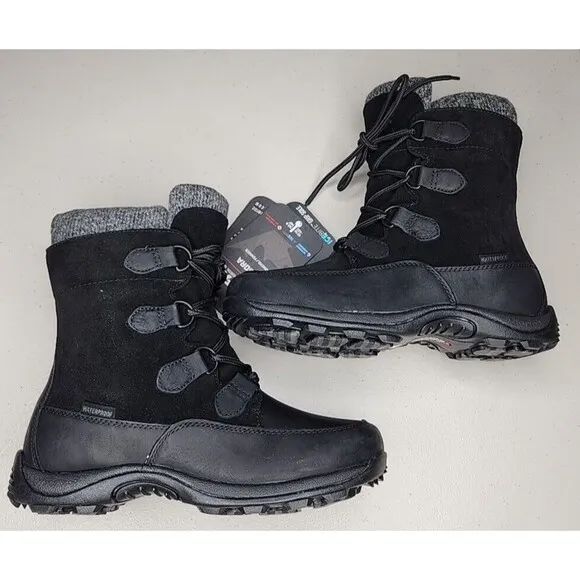NWT New Baffin Women's Eldora Waterproof Boot Breathable Leather Lined Size 7