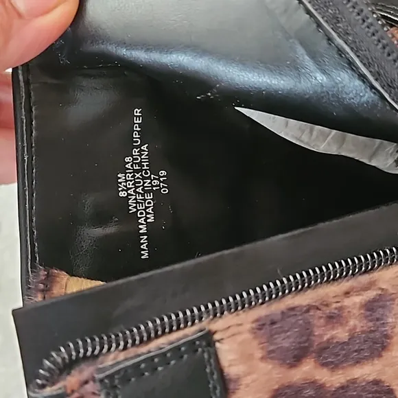 NWT Nine West Faux Fur Leopard boots