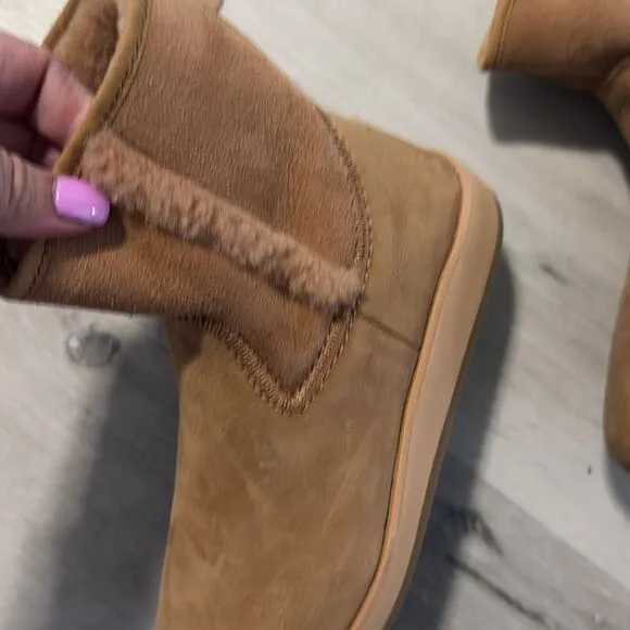 NWT- Olukai- PA’ina HULU- tan/tan- leather ankle boots-Women’s size 6