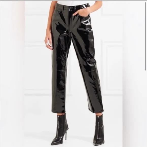 NWT Rag &amp; Bone patent leather straight leg pants