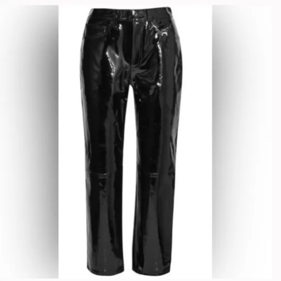 NWT Rag &amp; Bone patent leather straight leg pants