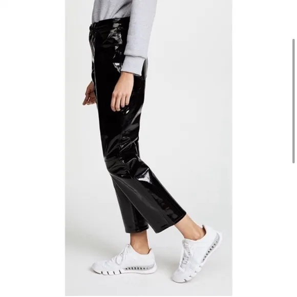 NWT Rag &amp; Bone patent leather straight leg pants