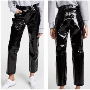 NWT Rag &amp; Bone patent leather straight leg pants