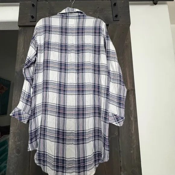 NWT RAILS SUPER SOFT PLAID LONG VERSATILE SLEEP SHIRT MEDIUM M $148 NORDSTROM
