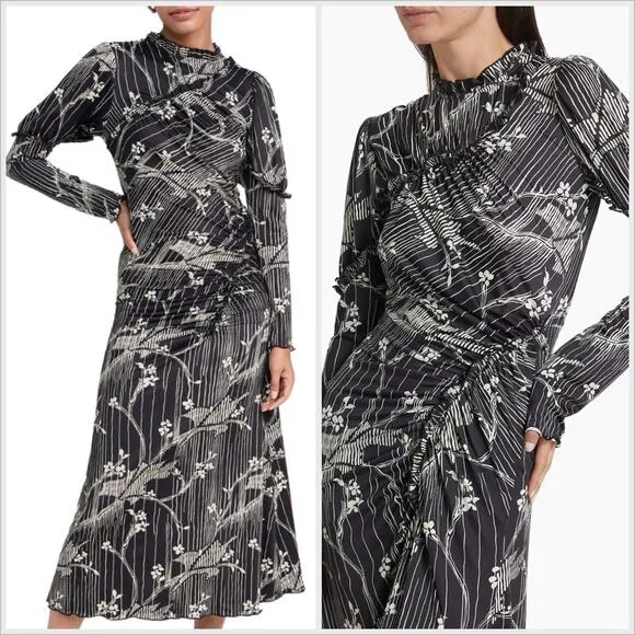 NWT Sea New York Sunniva Dress Maxi Long Sleeve // Size Small