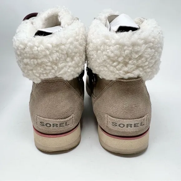 NWT Sorel Harlow Lace Cozy Boots Women’s Size 9.5 Waterproof Suede Sherpa Lined