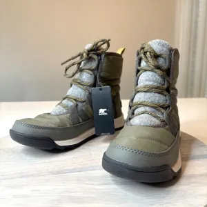 NWT Sorel Whitney II Short Lace Waterproof Women's Green Boots US Size 6.5