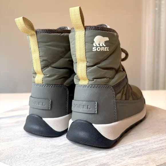 NWT Sorel Whitney II Short Lace Waterproof Women's Green Boots US Size 6.5