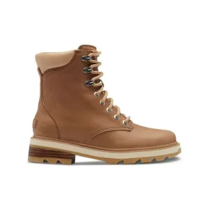 NWT SOREL Womens Beige 1&quot; Platform Lennox Round Toe Leather Boots Shoes 6.5