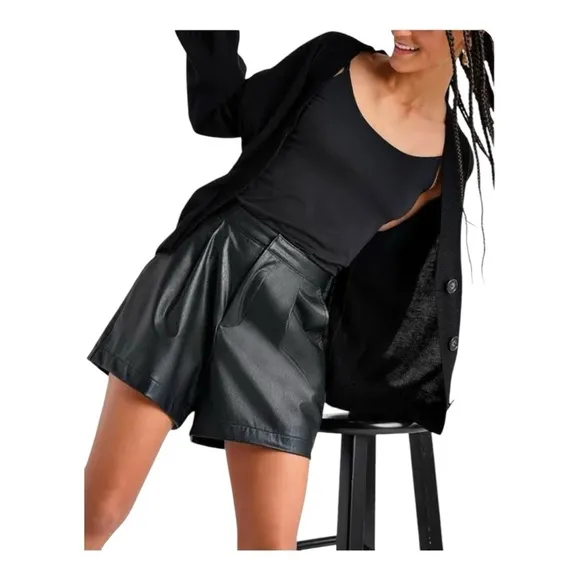 NWT- Splendid Faux Leather Shorts, size 8, out of stock online