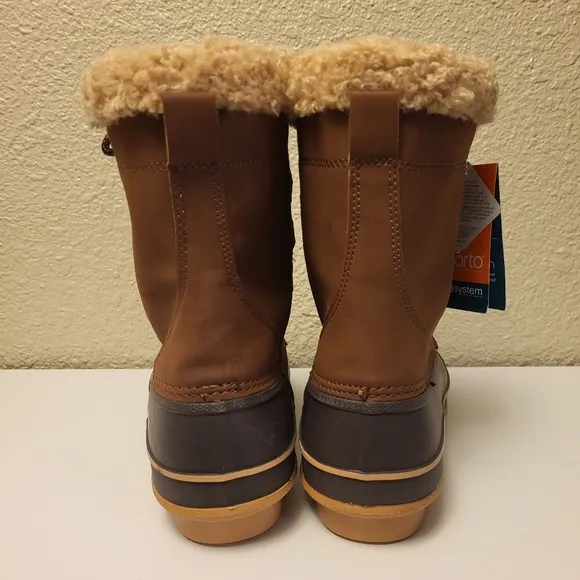 NWT Sporto Lace-up Faux Fur Trim Boots Size 8
