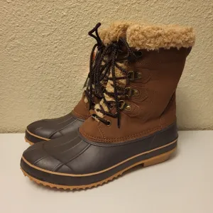 NWT Sporto Lace-up Faux Fur Trim Boots Size 8